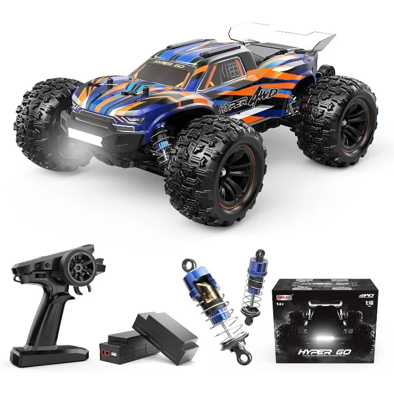 H16DR 1:16 Scale Ready to Run Fast Remote Control Car, High Speed Jump RC Monster Truck, Off Road RC Cars, 4WD All Terr