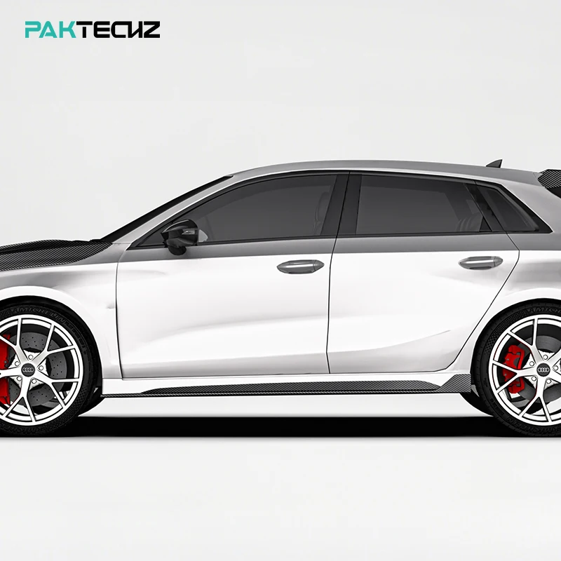 

Paktechz Dry Carbon Fiber Body Kit Side Skirts for Audi RS3 8Y Sportback Saloon Sedan 2021 - 2024