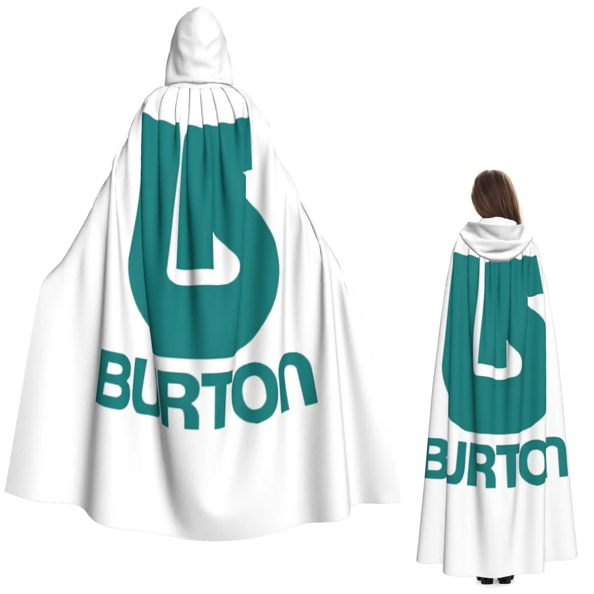

Спортивный длинный плащ-накидка с капюшоном Burton, костюм ведьмы в средневековом стиле, для косплея, на Хэллоуин, для взрослых, унисекс