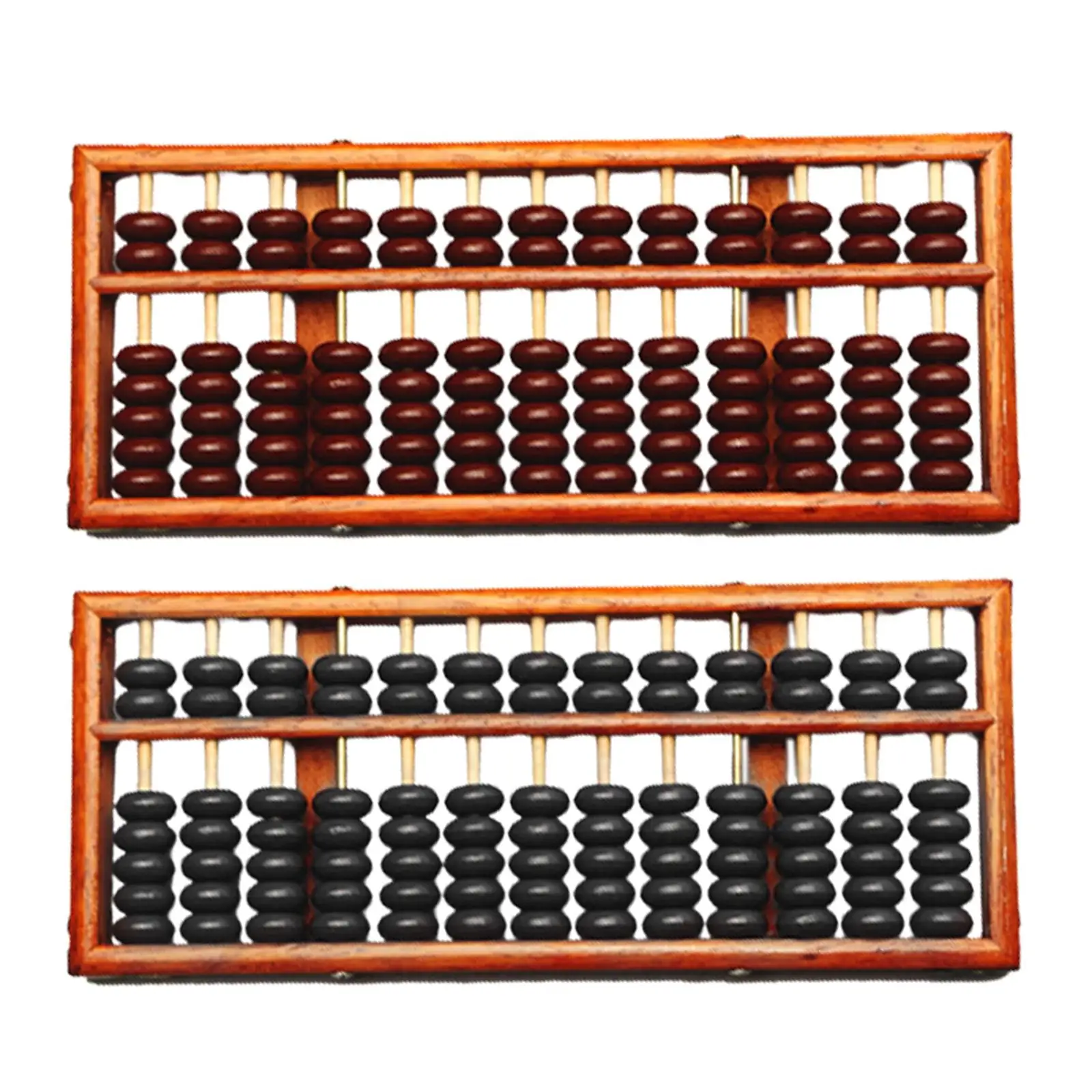 

13 Rows Chinese Wood Abacus 28x12x2cm Calculation Tool Educational