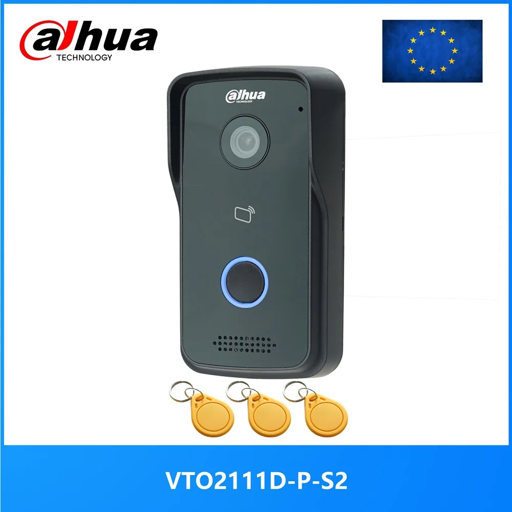 Dahua Multi-language VTO2111D-P-S2 802.3af PoE IP Villa Doorbell,Video intercom,IP Door Phone,P2P Cloud,Door Station