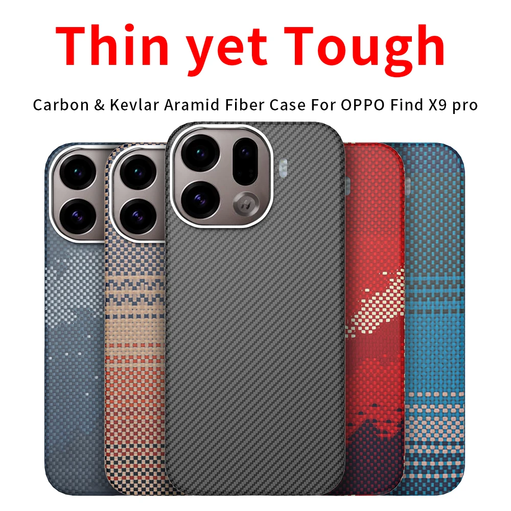 For oppo find x9 pro/find x9 case kevlar 600d 1500d carbon aramid fiber  fabric thin hard cover magnetic balck Slim light - AliExpress 202192403