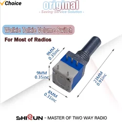 Volume Switch for Walkie Talkie Volume Control Switch Knob  Accessories for Baofeng UV5R Kenwood Radio Volume Switch Replacement