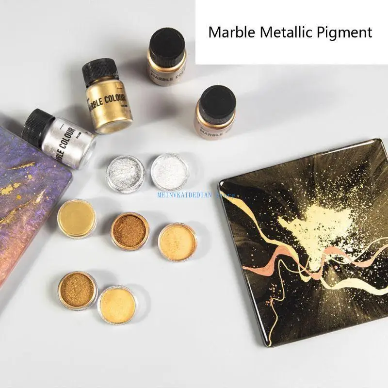 

C1FE 15g Metal Texture Powder Epoxy Resin Colorant Glitter Marble Metallic Pigment