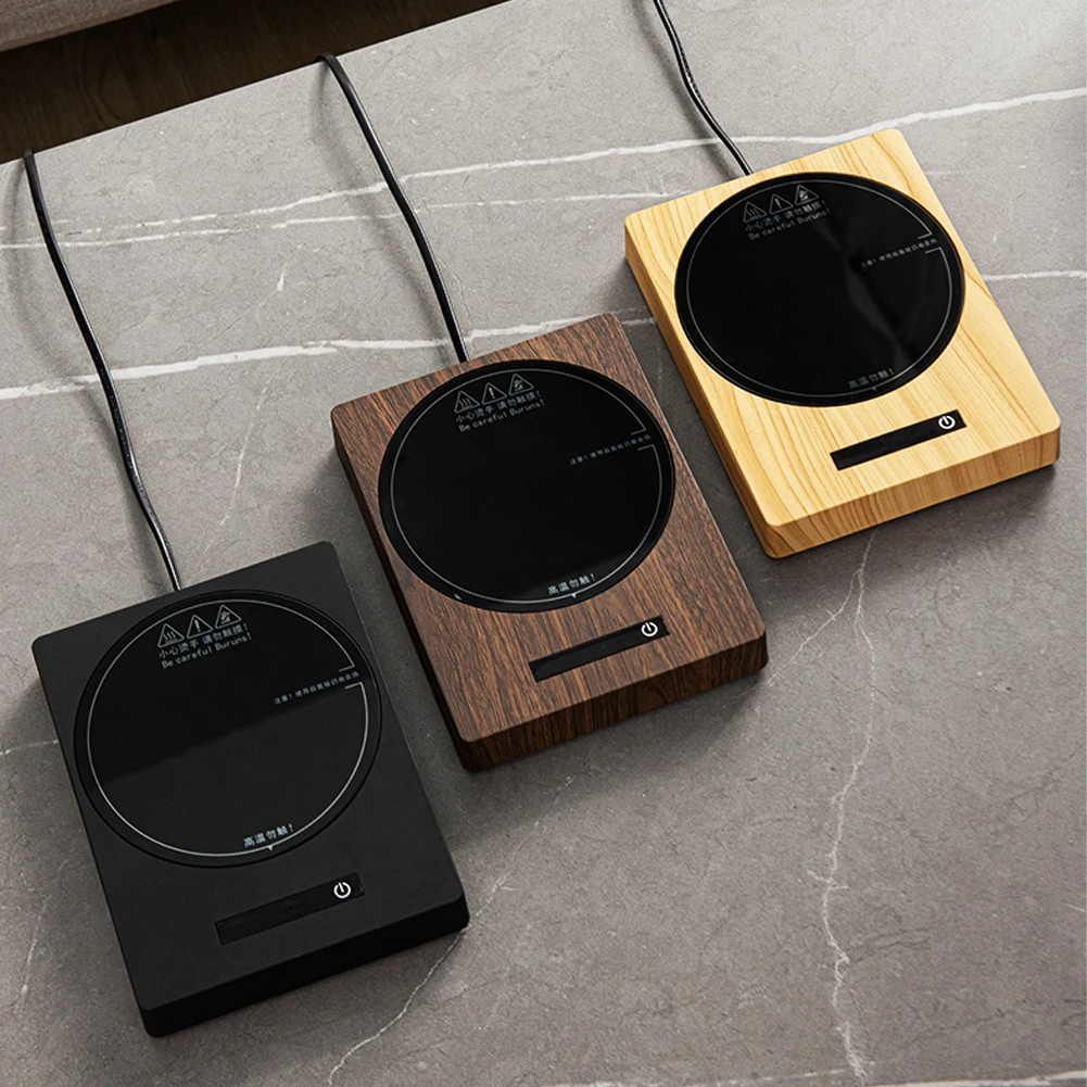 Calentador de tazas de 200W y 100 °C, posavasos con 5 engranajes de temperatura, almohadilla térmica para café, leche y té, 220V