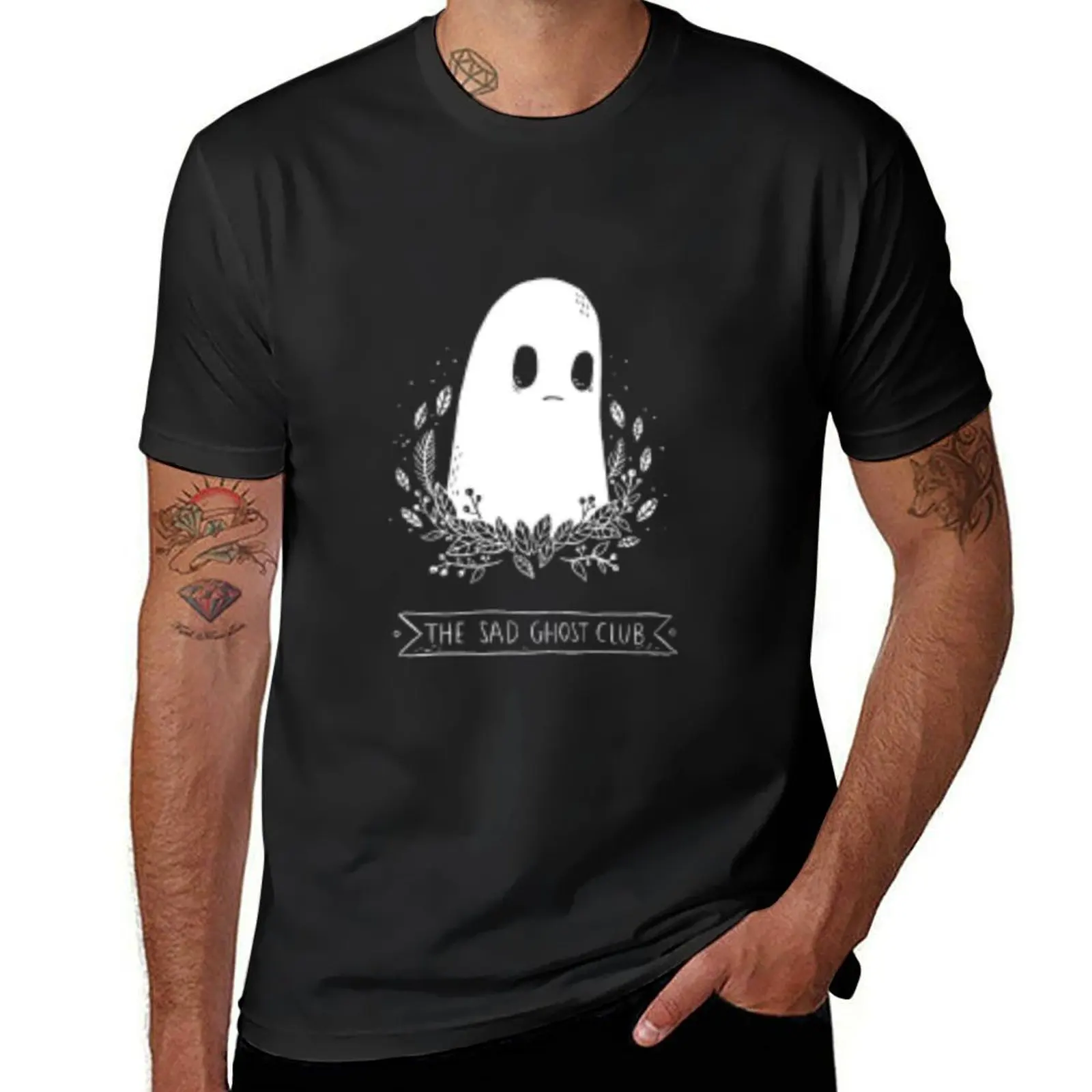 sad ghost club T-Shirt anime vintage clothes blanks Short sleeve tee men