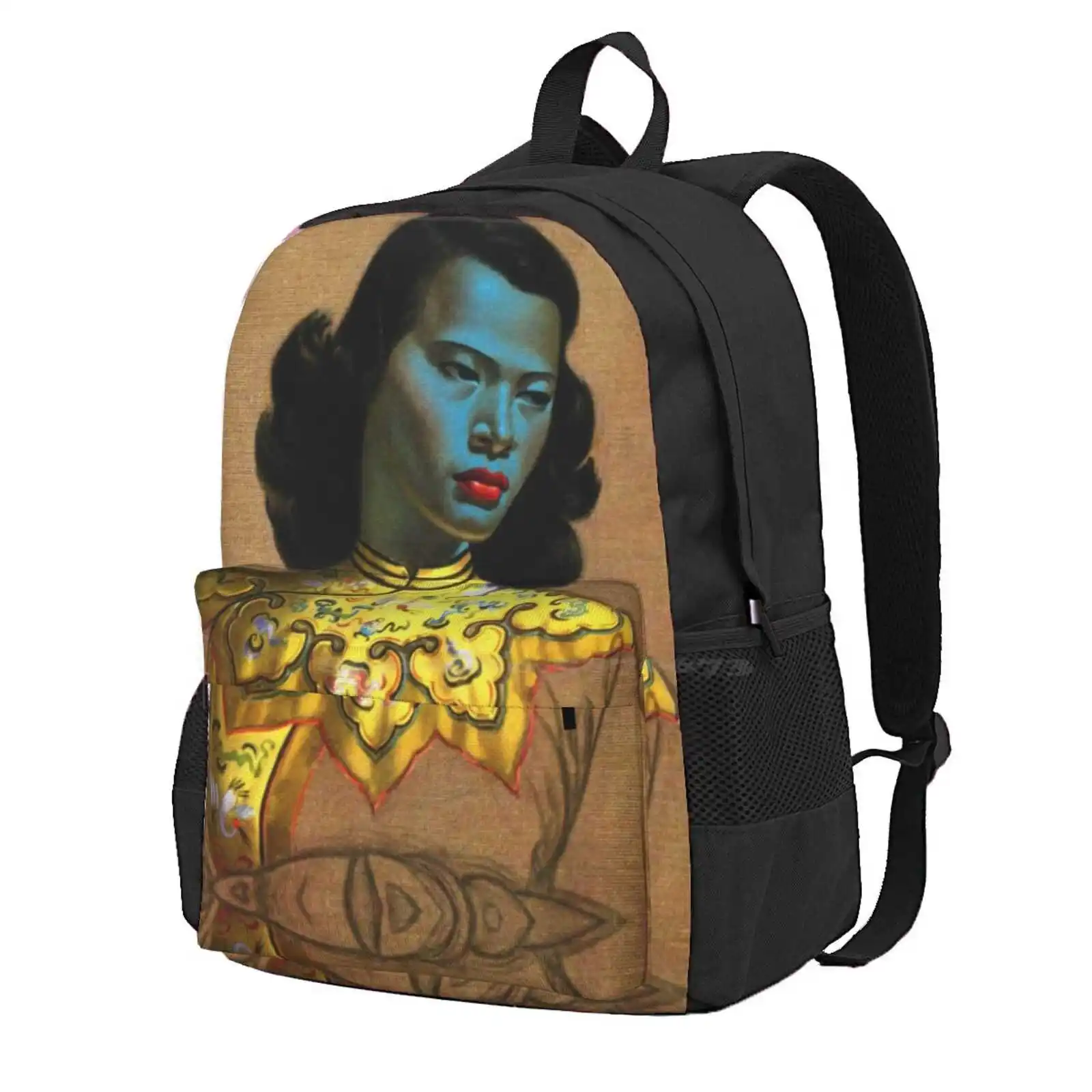 

Vladimir Tretchikoff Vintage Painting, Famous Art Reproduction, Asian Fashion Illustration Hot Sale Schoolbag Backpack Fashion