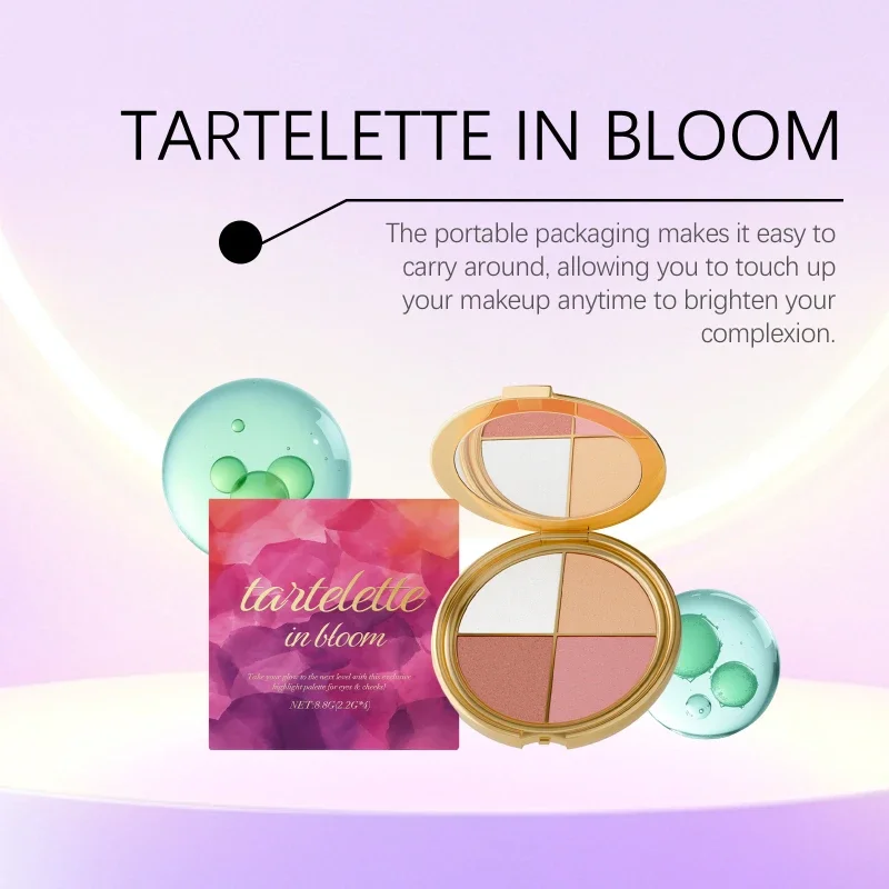 Palette de fard à paupières 3 en 1, surligneur, Blush, maquillage naturel multifonctionnel, nacré, scintillant, pour le visage