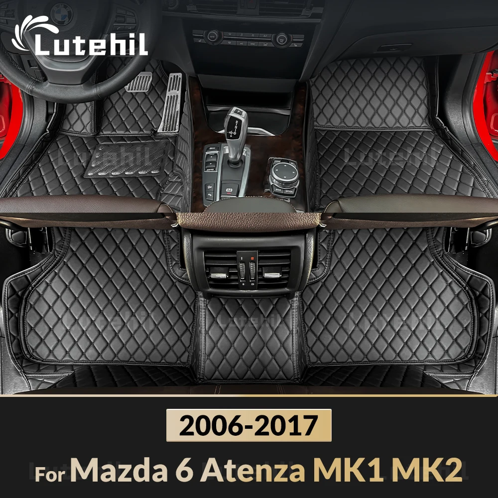 Lutehil Car Floor Mats For Mazda 6 2006 2007 2008 2009 2010 2011 2012 2013 2014 2015 2016 2017 Auto Foot Pads Interior