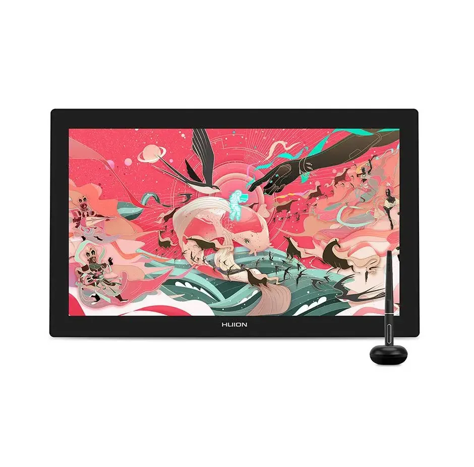 Powerful Huio Kam Pro 24 4K QLED 8192 levels pen pressure graphic tablet monito