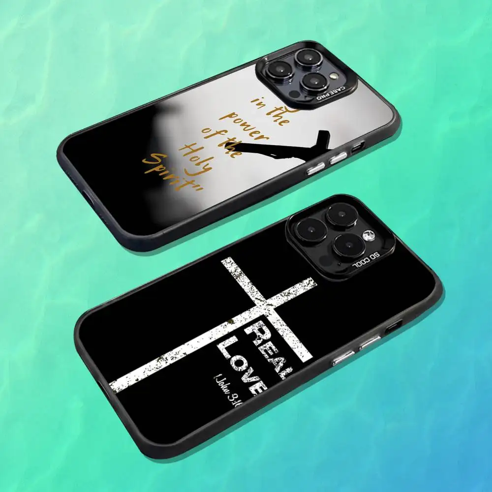 

Bible Verse Jesus Phone Case For iPhone 16,15,14,13,12,11,Mini,Pro,MAX Black Matte Shockproof Cover