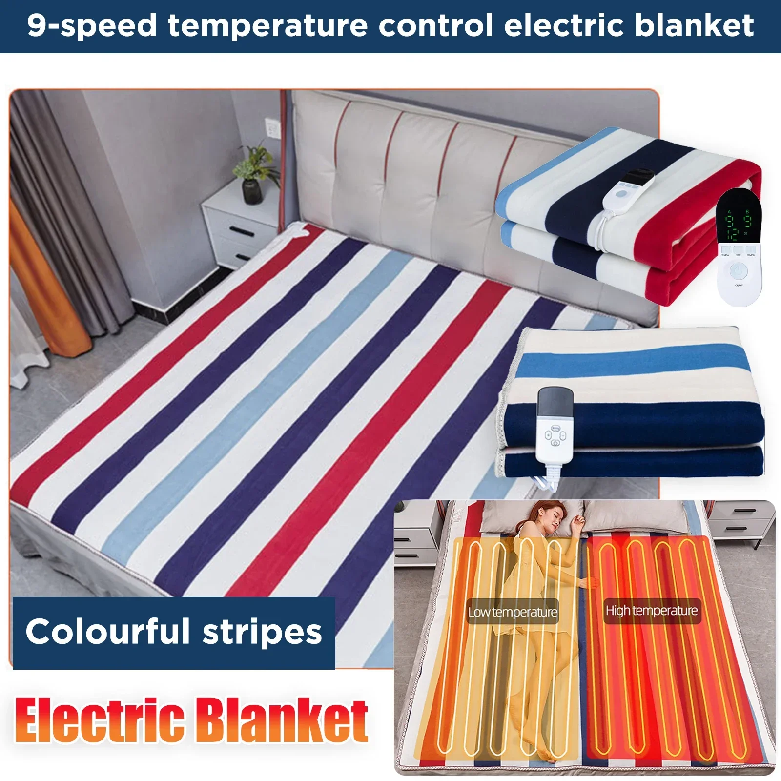 110V-220V Security Plush Electric Blanket Bed Thermostat Electric Mattress Soft Electric Heating Blanket Warmer Heater Carpet