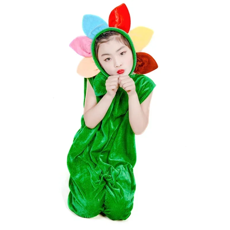 Vêtements de Performance d'Arbres Verts, Costume d'Halloween pour Enfants, Plantes Cosplay, Costumes d'Arbre de Noël, Tenue de ix