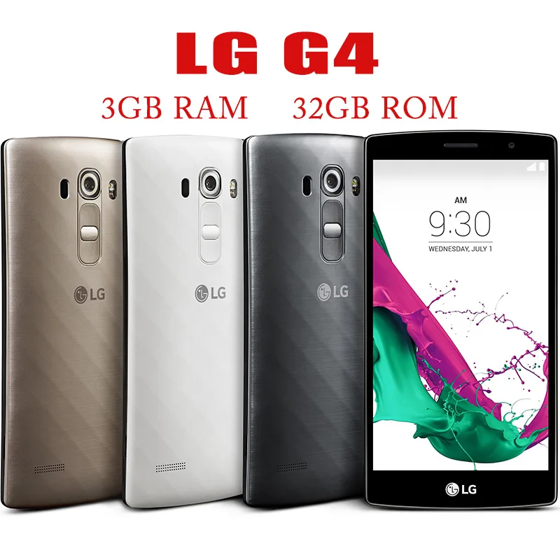 

LG G4 H815/H810/H818 Dual Smartphone Quad Core 32GB ROM 3GB RAM Unlocked Original 16.0 MP Camera 5.5'' Moblie 4G LTE Cell Phone