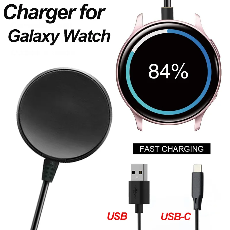 Usb Type C PD Cable Charger For Samsung Galaxy Watch 6/5/Pro/4/3 41mm 45mm Active 2 40mm 44mm Watch6 Classic 43mm 47mm 42mm 46mm