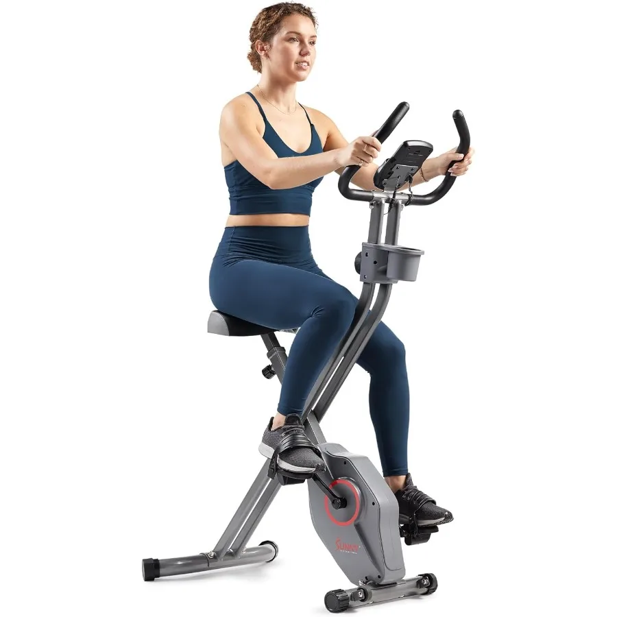 

Smart Folding X-Bike, Portable Compact Exercise Bike for Indoor Cycling Workout, Home Cardio Training Machine