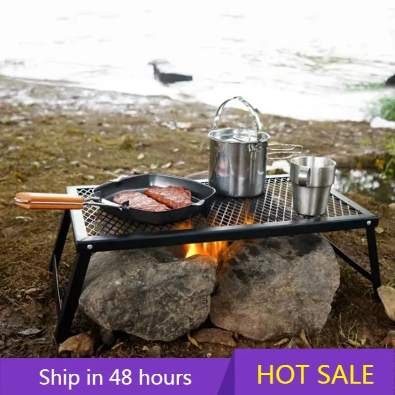 

POWER LEAP Portable Ultra-Light Metal Folding Table For Outdoor Activities For Road Trips Camping Water Boiling BBQ Foldable Iro