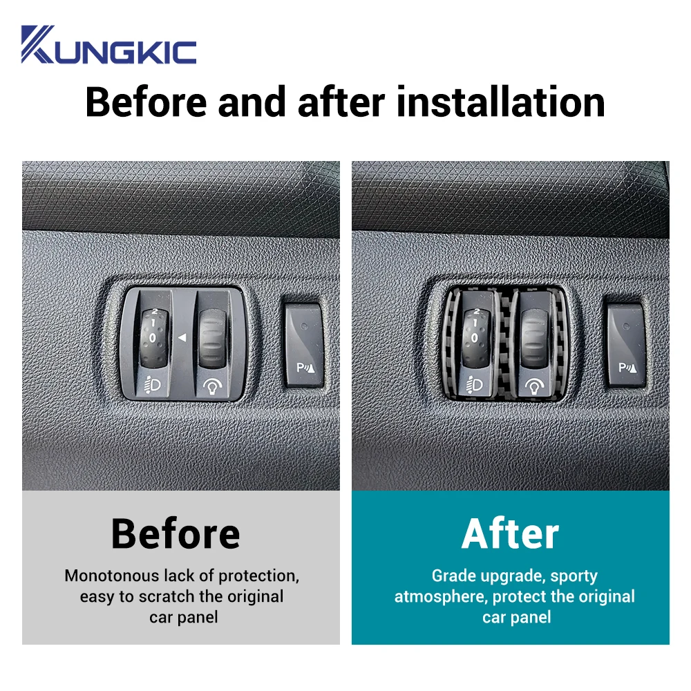 Real Soft Carbon Fiber For Renault Clio 4 Mk4 IV 2013 2014 2015 2016 2017 2018 Car Headlight Switch Inner Frame Trim Sticker - view 5