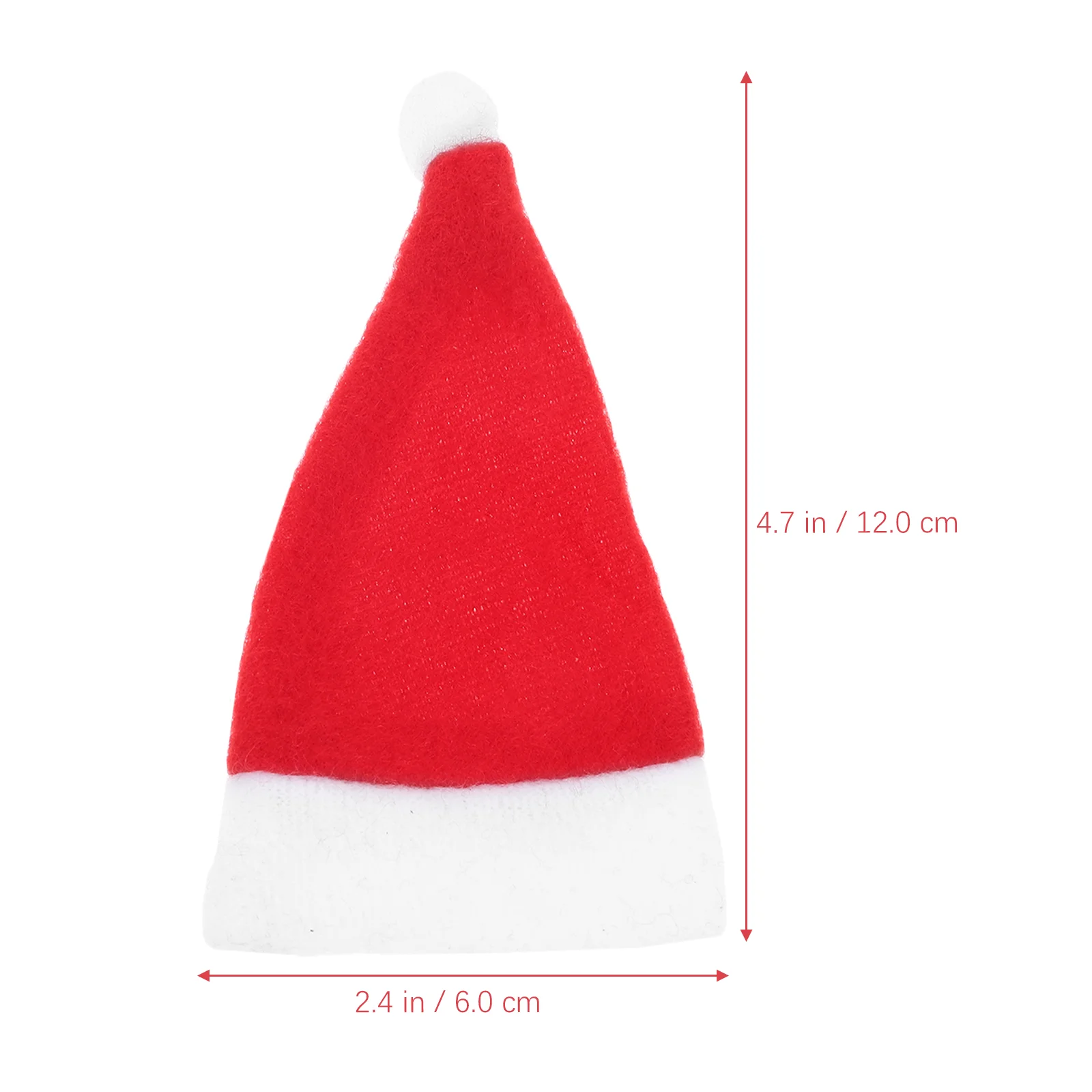 24PCS Christmas Winebottle Bag Cutlery Organiser Bag Cutters Forks Covers Bag Christmas Ornaments Mini Santa Hat