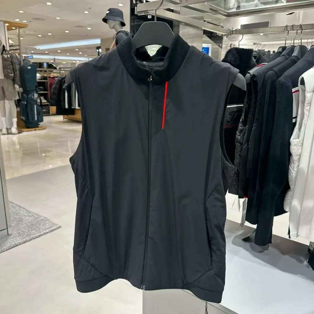 2026 New Style Male Golf Windproof Knit Spliced Cotton Vest Warm Sleeveless Gilet Sports Golf Outerwear
