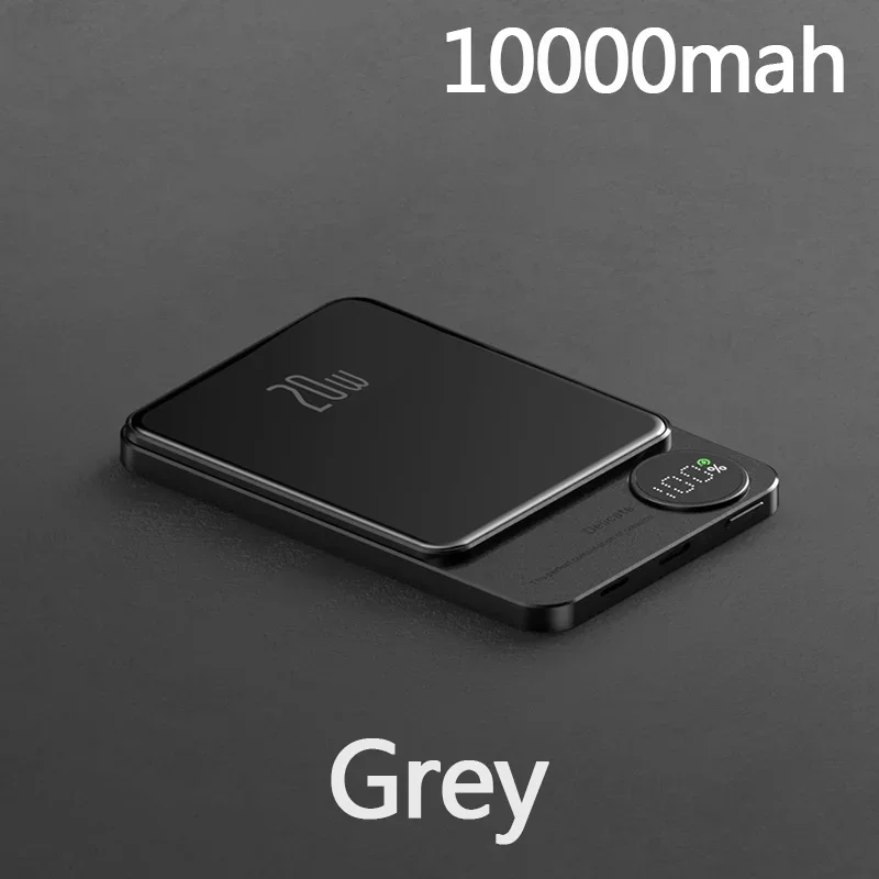 Xilecaly Power Bank 10000mAh Magnetic Power Bank Wireless Charger Mini Slim External Auxiliary Spare Battery for Iphone 12 13 14