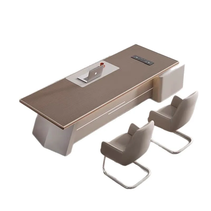 

Boss desk simple modern president desk manager supervisor office desk and chair combination