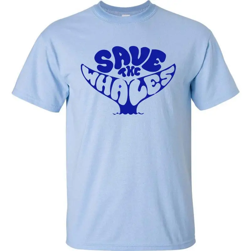 

SAVE THE WHALES Ocean Conservation Sealife Anti Hunting Men's T Shirt 518