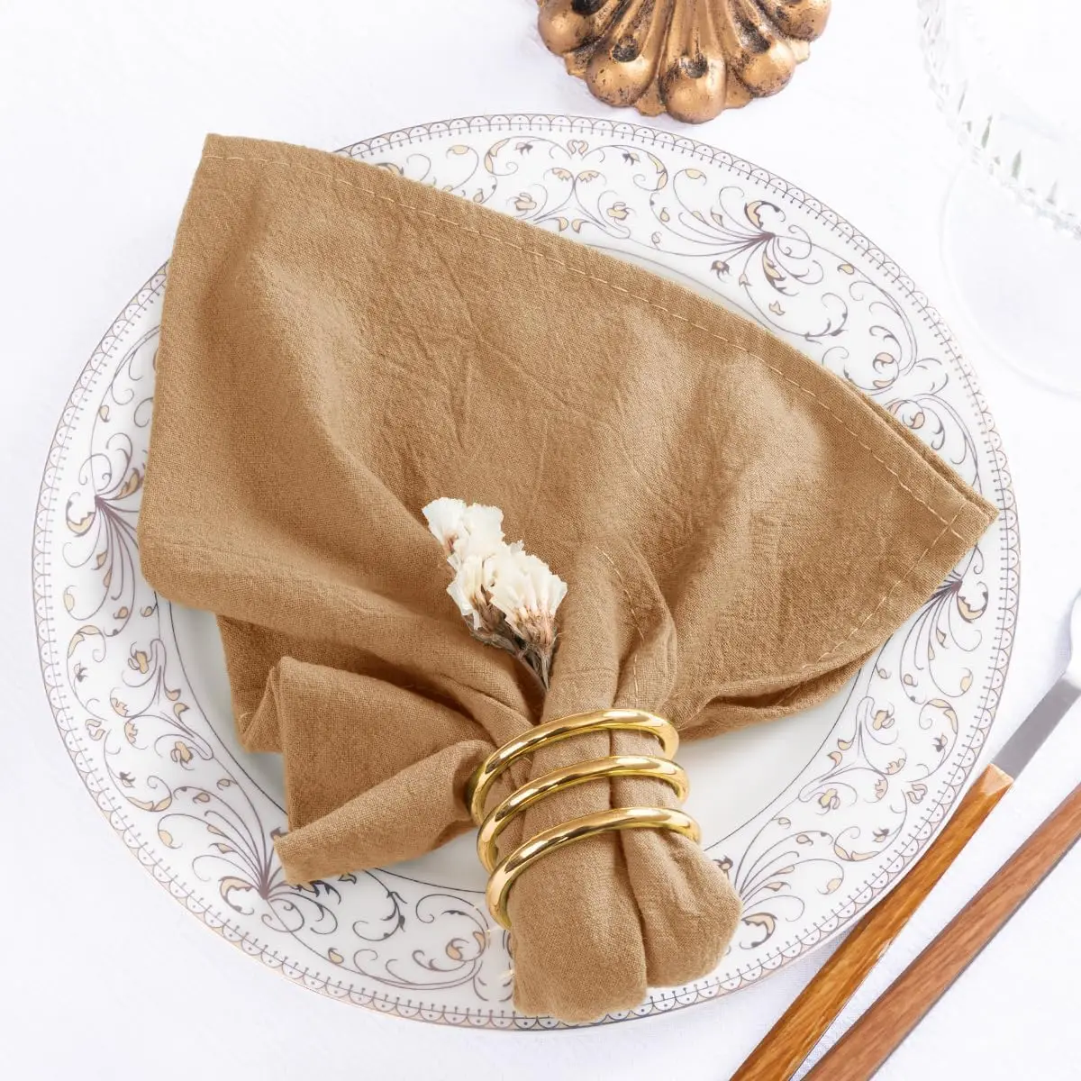 Set of 12 Cotton Cloth Napkins 30x45cm Washable Cloth Napkins, Spring Cloth Napkin for Wedding Party Birthday Table Decorations