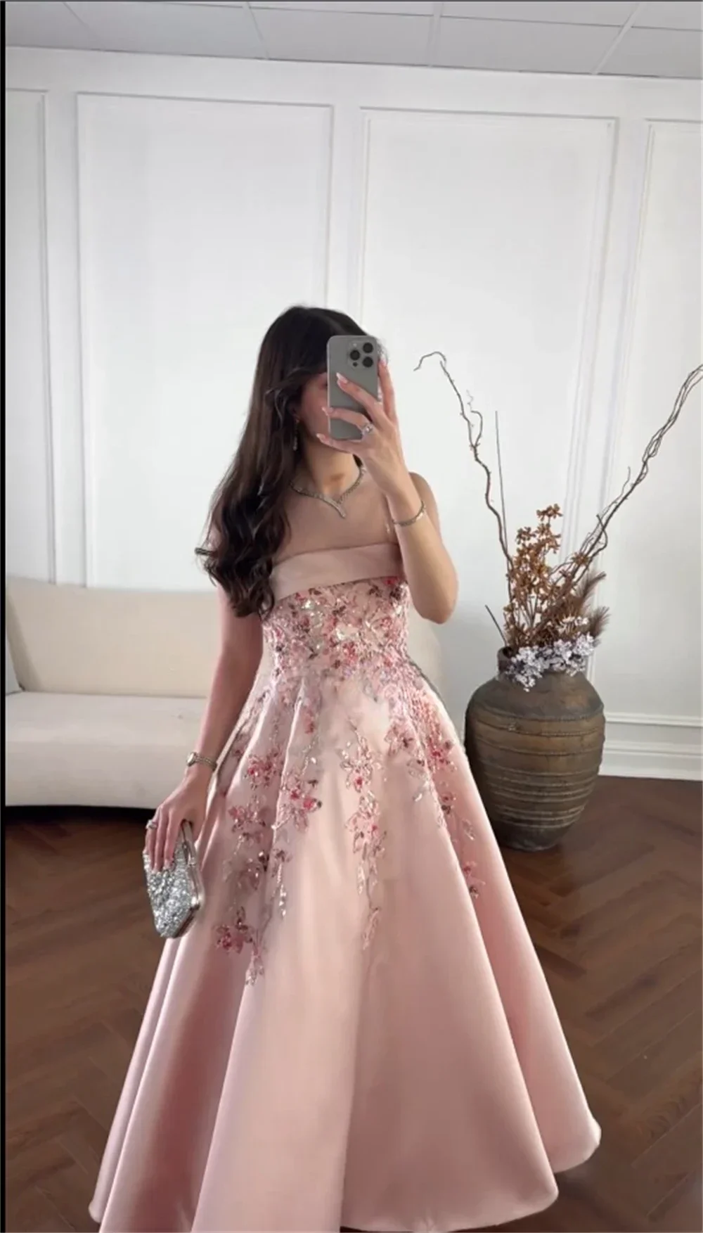 Customized Prom Gown Formal Evening Dress Sheer Straps A-line Ankle Length Applique Skirts Bespoke Occasion Dresses Saudi Arabia