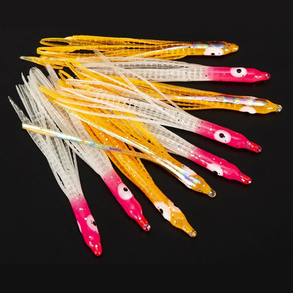 

10pcs Luminous Fishing Bait Squid Skirts Octopus Soft Bait Artificial Fake Bait Fishing Lures Fishing Tackle