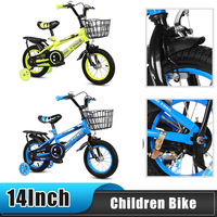 14Inch Children Bike Boys Girls Toddler Bicycle Adjustable Height Kid Bicycle with Detachable Basket for 3-7 Years Old