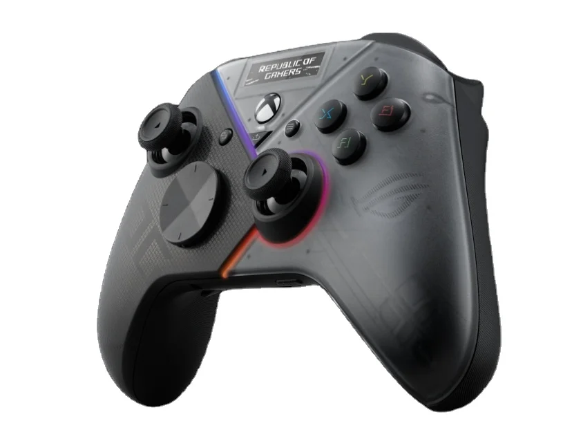 ROG Raikiri Pro PC Controller with OLED display  tri-mode connectivity customizable joystick sensitivity and response curves