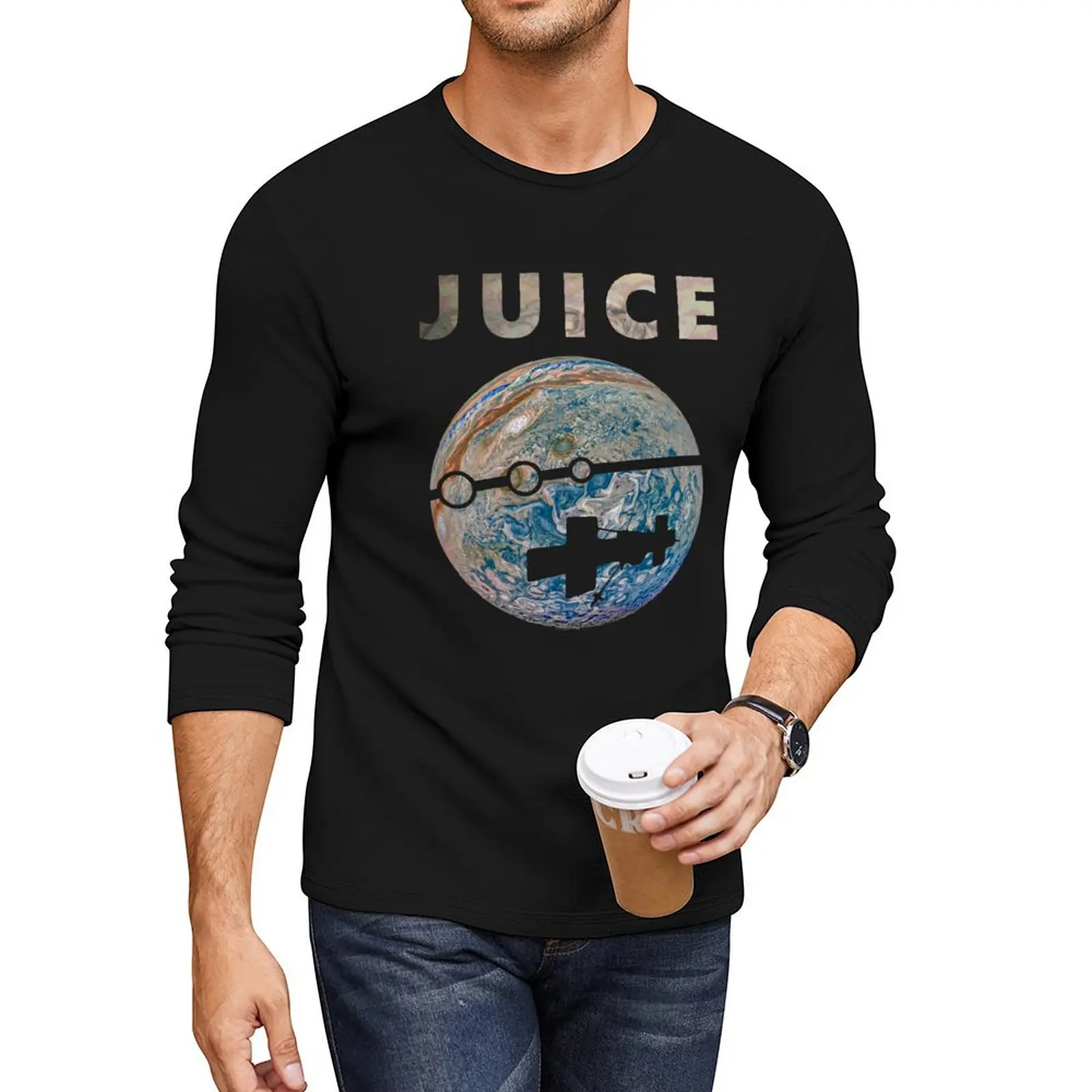 JUICE mission logo flyby Long T-Shirt plain t-shirt t-shirts man korean fashion t shirts men