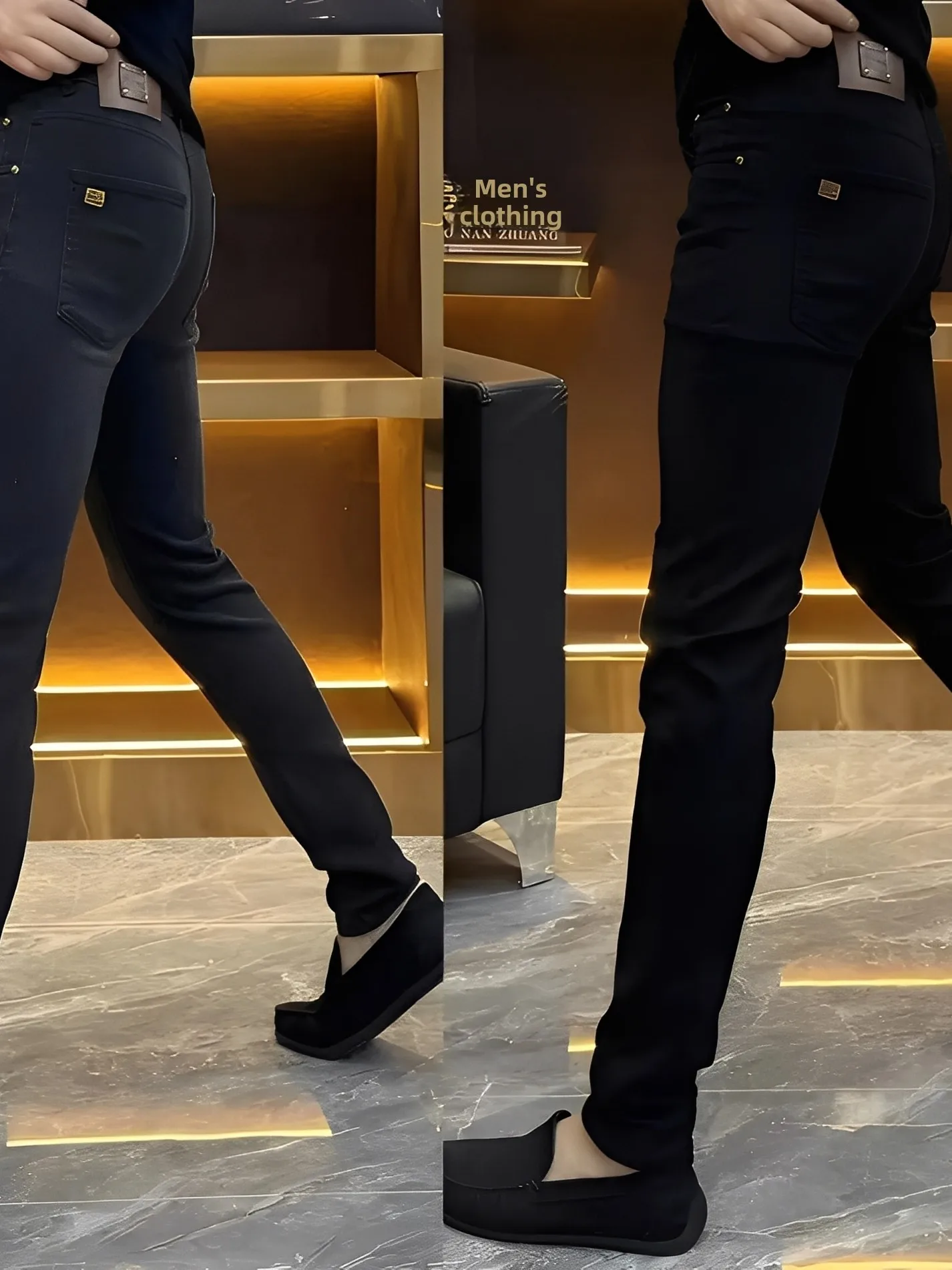 

Узкие повседневные джинсы Sli Slim Fit, удобные мужские модные брюки прямого кроя, осенняя новинка, полиэстер