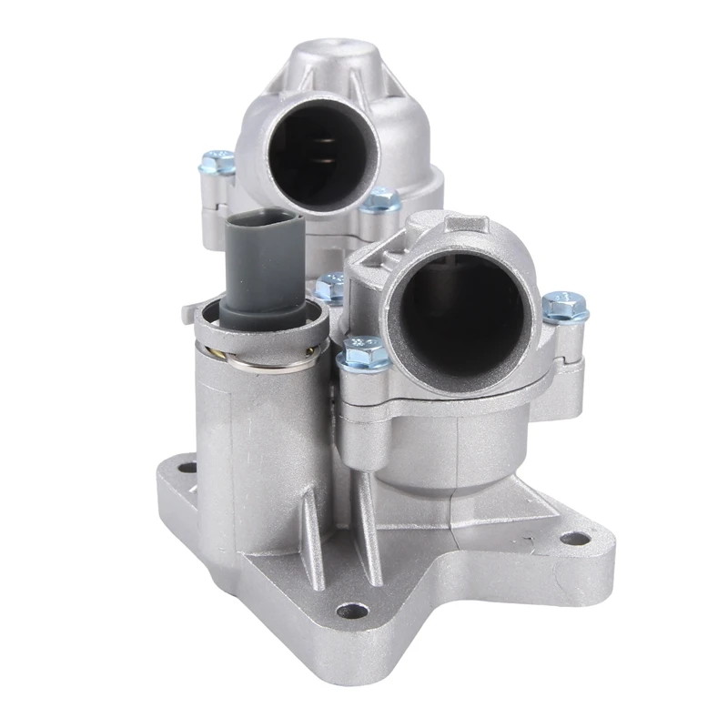 1 Piece 03C121111AK Car Engine Coolant Thermostat Controller Enhanced Silver Aluminum Alloy For VW Polo Bora Sagitar