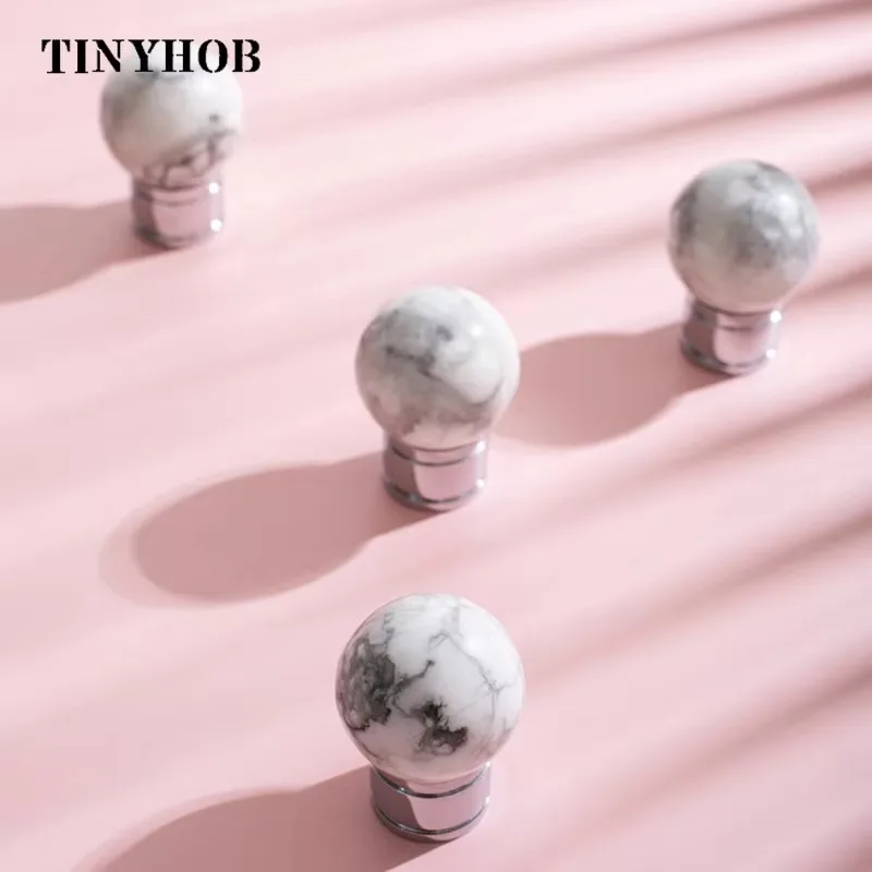Tinyhob Pink Spherical Crystal Furniture Handles Wardrobe Dresser Cupboard Cabinet Drawer Kitchen Decorative Single Knob