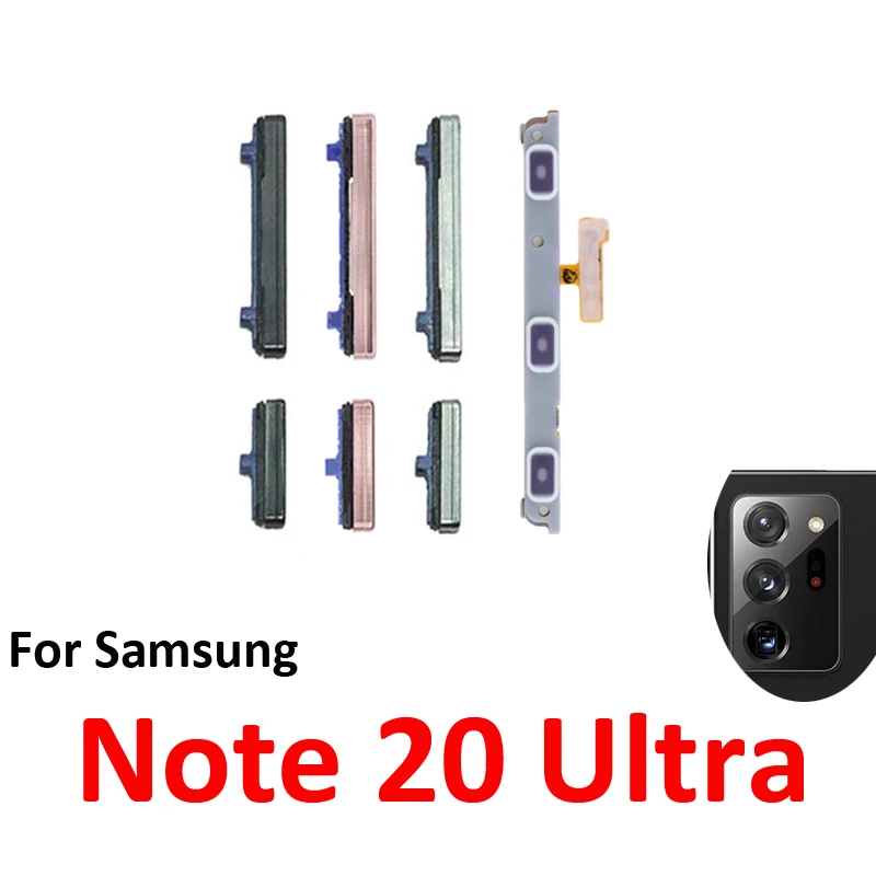 For Samsung Galaxy Note 20 Ultra N985 N986 Phone Power Volume Button On Off Up Down External Key Internal Flex Cable Parts Black