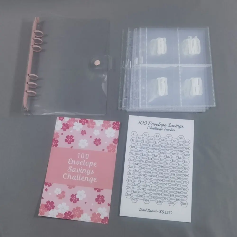 PVC 100 Envelopes Money Saving Challeng Save Money Challenge Binder Mini Binder Savings Challenge Reusable