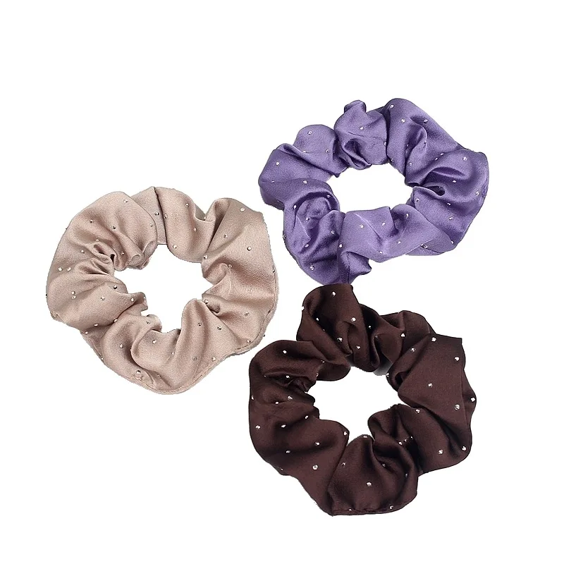 Korean Version of Hot Drill Large Colon Scrunchie Simple Senior Feeling Bun Head Scrunchie Widened Thick Temperament Hair Rope