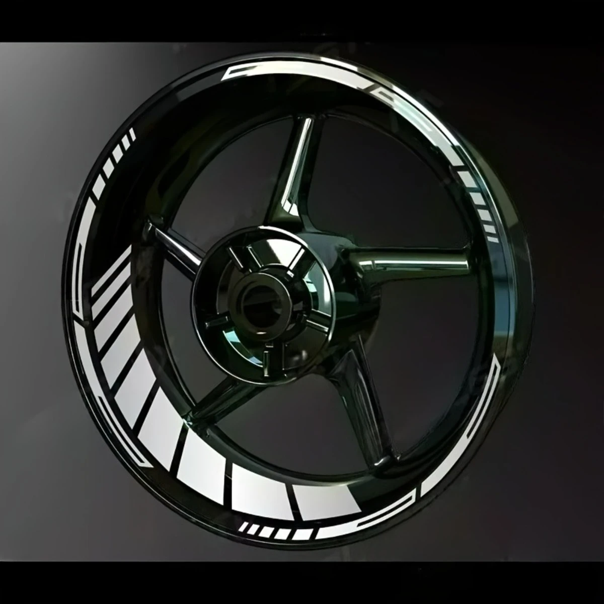 1 مجموعة ل 17in محور دراجة نارية ملصقات الرياضة عجلة ريم مقاوم للماء شارات الفينيل القابلة للإزالة دراجة نارية محور الديكور محور الملحقات #3