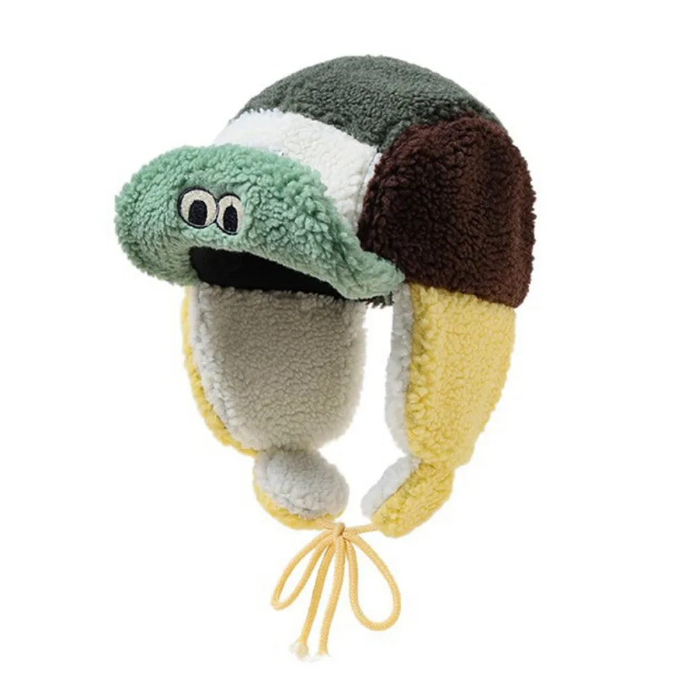 

Lamb Wool Warm Lei Feng Cap Korean Style Thickened Ear Protection Hat Winter Warm Soft Flip Cuff Flip Cap Outdoor Activities