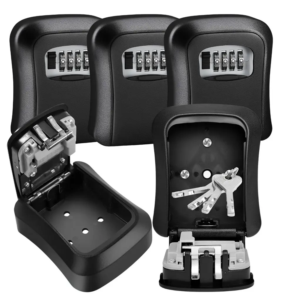 1pc Wall Mount Key Lock Box, Waterproof Outdoor Key Holder for Real Estate, Home Spare Key Storage YMY