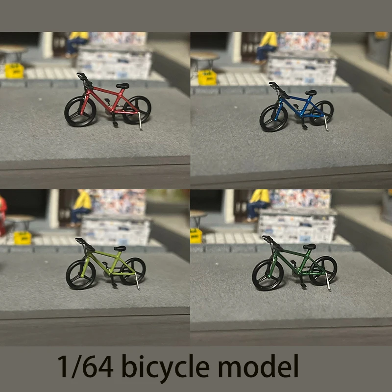 1/64 Bicycle Mini Bicycle Model Scene Accessories Ornaments