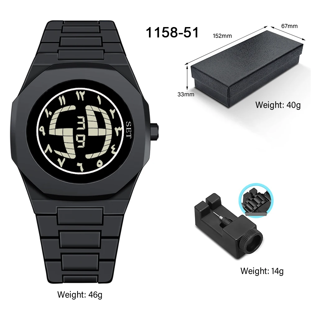 

Fashion Creative Large Digital Men's Electronic Watch Waterproof LED Chronograph Multifunction Quartz Watch