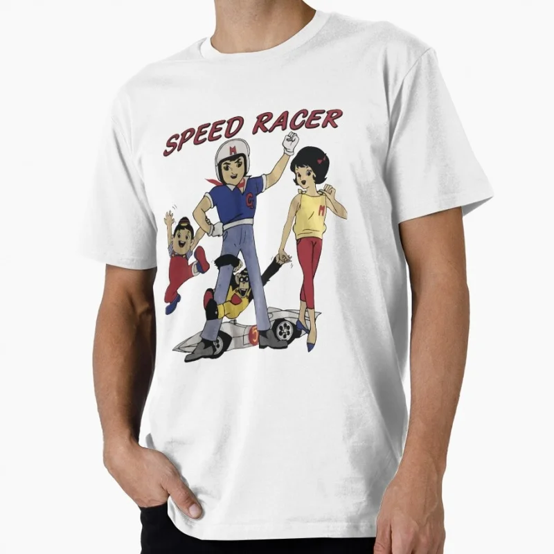 

1208 Mach Go Go Go graphic tee Manga Speed Racer Anime T shirt for men Cartton Large size Tops 100% cotton printed Y2K Clothes