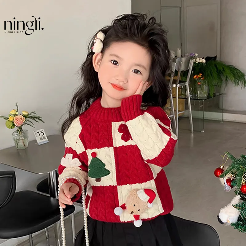 Girl\'s Sweater New Fashionable Stylish Thickened Autumn and Winter All-Match Baby Girl Fashionable Winter Clothes Internet Celeb