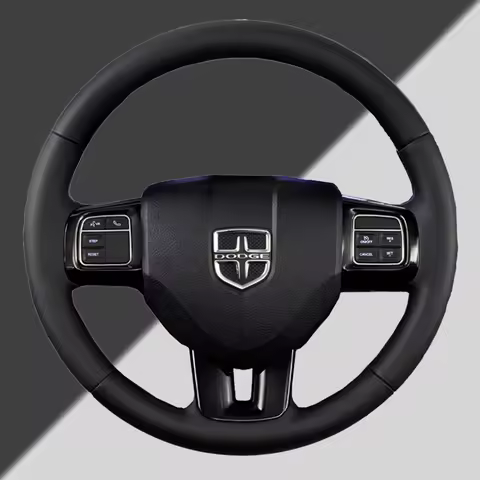 Nappa leather Customized Car Steering Wheel Cover For Dodge Grand Caravan Journey Avenger Durango Car Accessories Wear Resistant