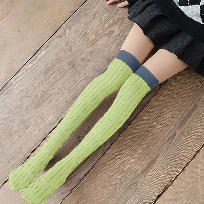 Anime Striped Halloween Cosplay Lolita Harajuku Sweet Thigh Stockings Fun Female Over-the-knee Stockings