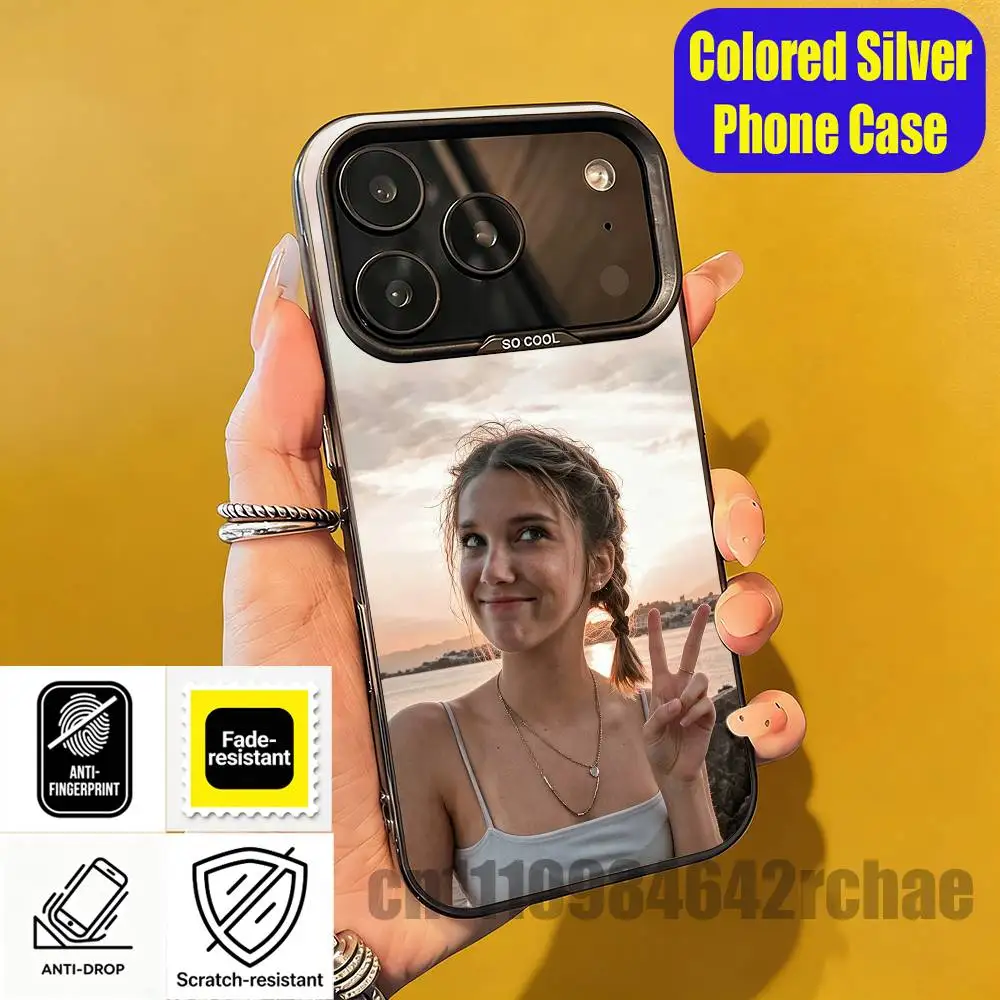 

For iPhone 15,17,11,14,13,16,12,E,Max,Plus,Air,Pro,Mini Color Silver Cover VActress Millie Bobby Brown Custom Phone Case