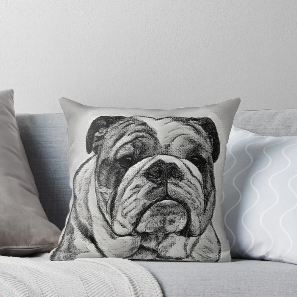 

British Bulldog, Traditional Bulldog Art Throw Pillow Sofas Covers Elastic Cover For Sofa Covers For Sofas pillow